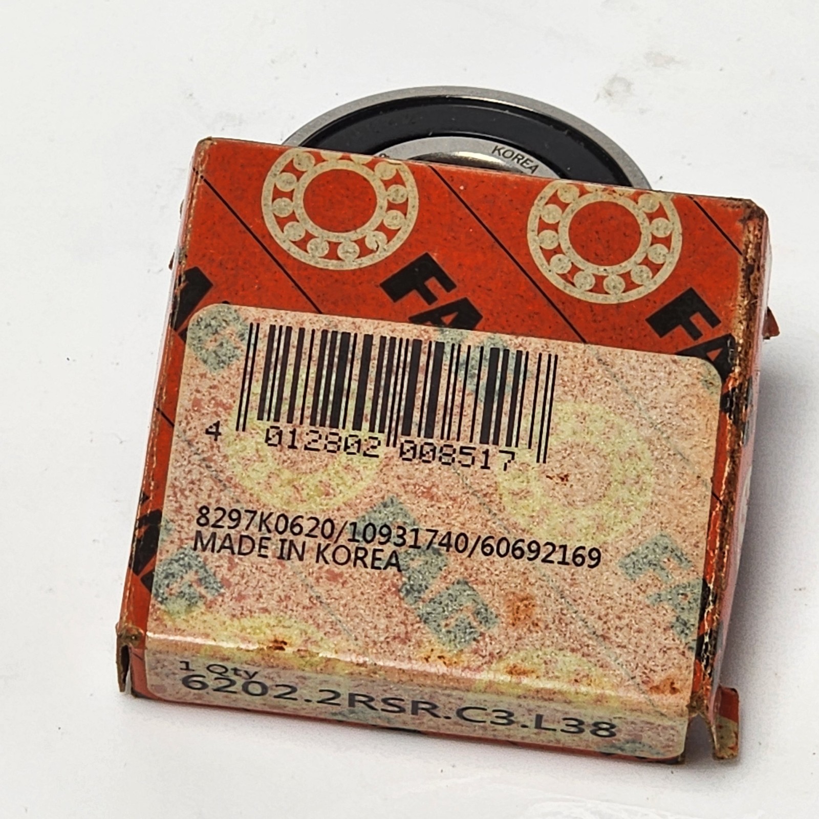 New FAG 6202 2RSR C3 L38 / 6202-2RSR-C3-L38 Ball Bearing 15x35x11mm