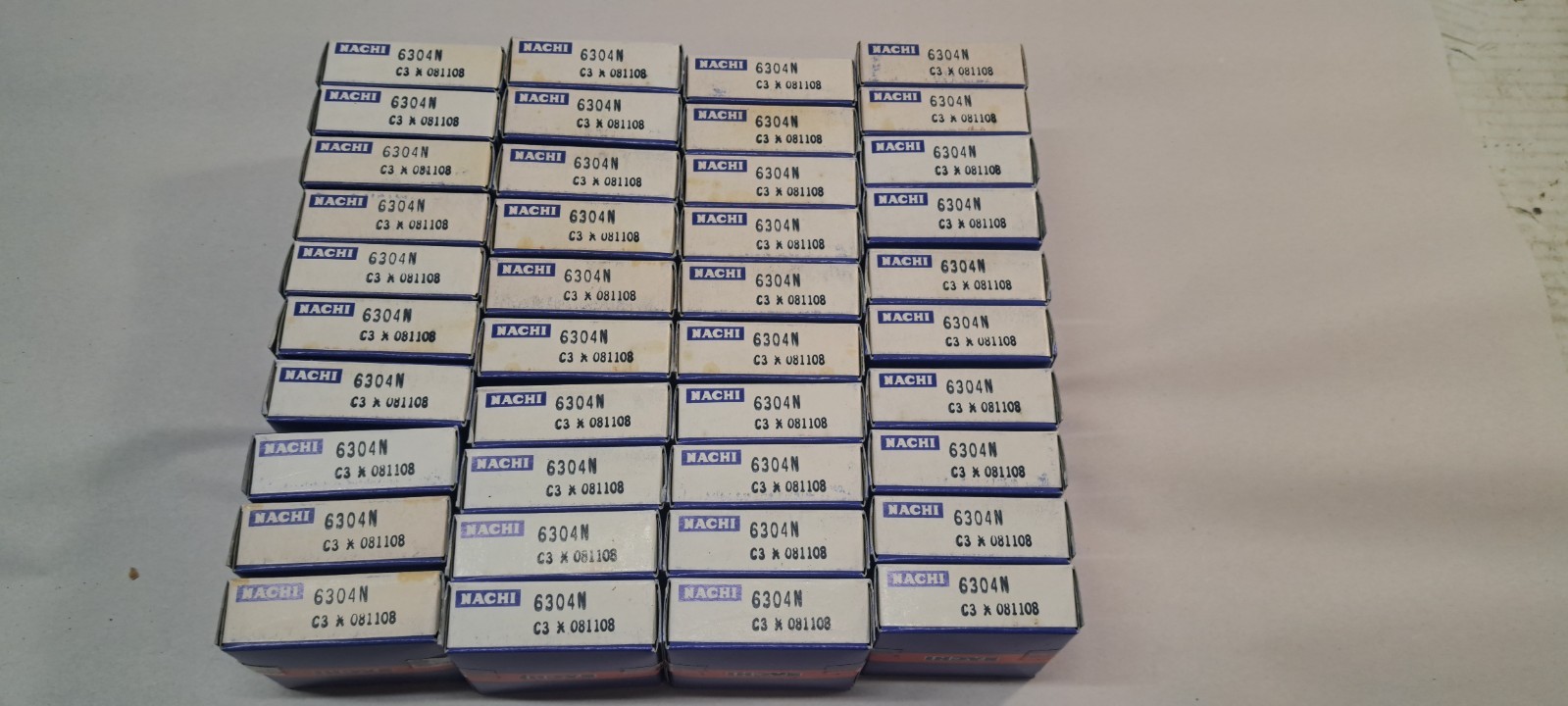 40 x NACHI 6304 C3 DEEP GROOVE BALL BEARING, OPEN TYPE, NO SEALS 20x52x15 mm