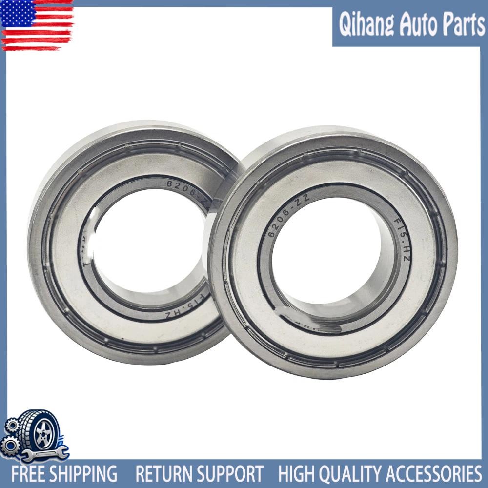 2PACK Fit For TIMKEN 6206-ZZ 30X62X16MM Double Metal Seal Bearings