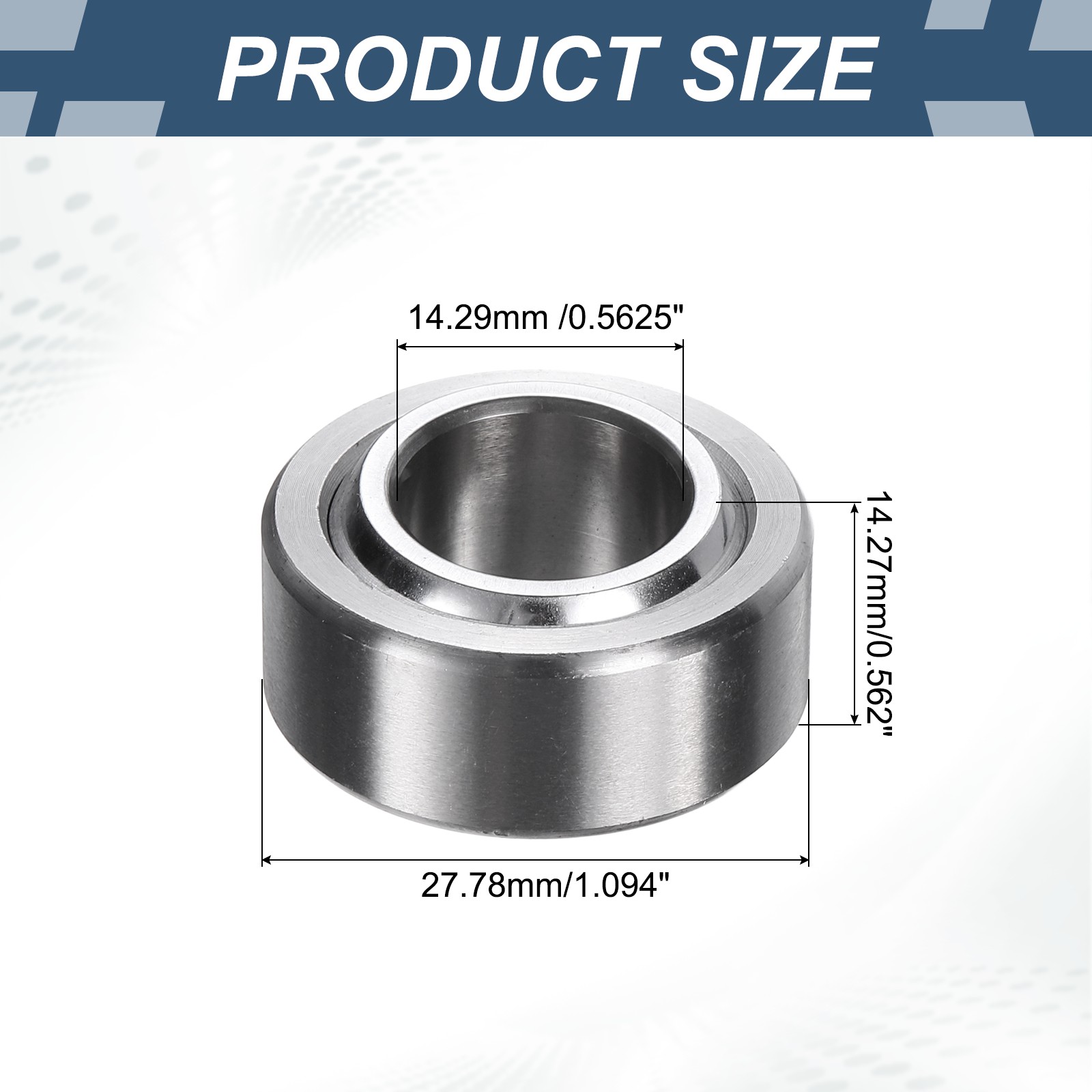 2 Pcs COM9T Spherical Plain Bearing 9/16″ x 1-3/32″ x 9/16″ Bearing