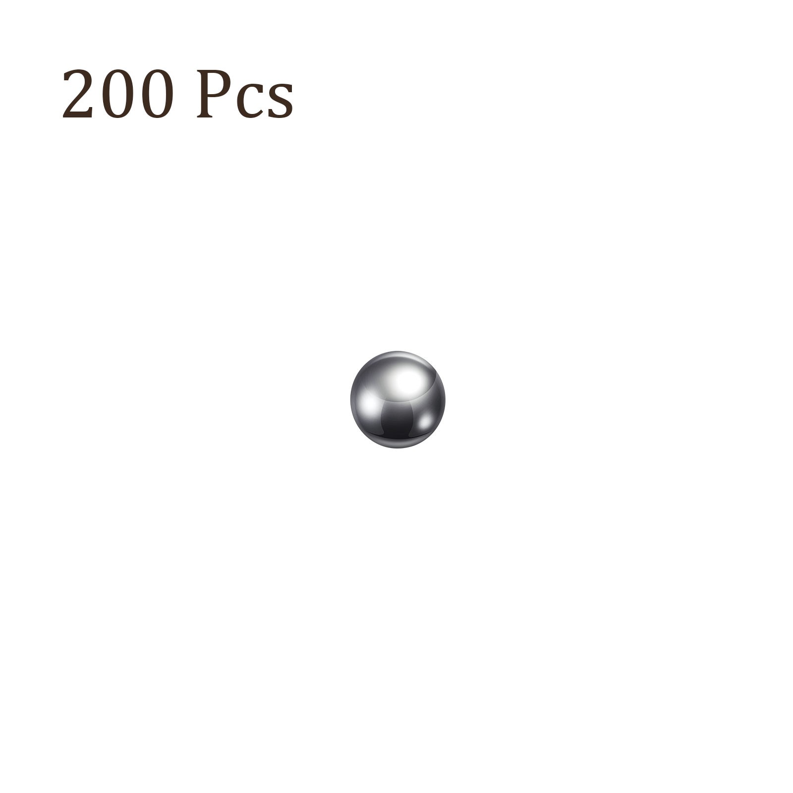 200pcs Precision Balls 6mm Carbon Steel for Bearings Valves Use Solid
