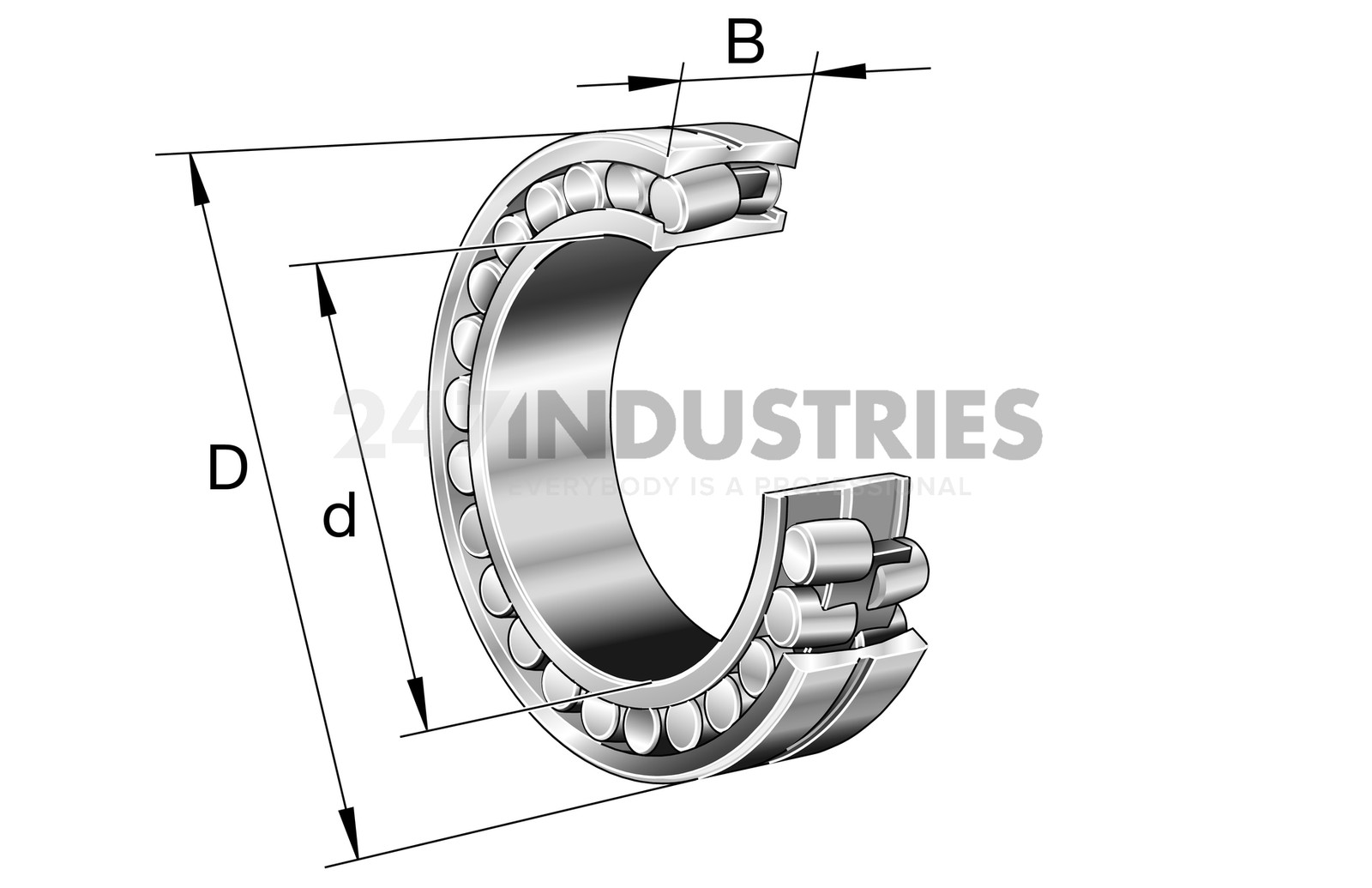 23036-E1A-XL-K-M-C3 FAG 180 x 280 x 74 mm SPHERICAL ROLLER
