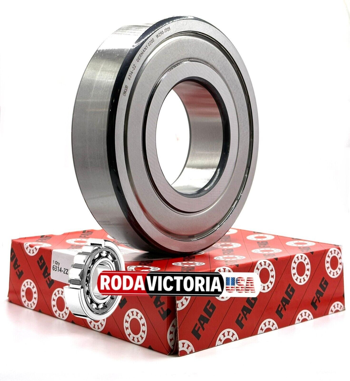 FAG GERMANY 6314 ZZ C3 DEEP GROOVE BALL BEARING, METAL SHIELDED 70x150x35mm