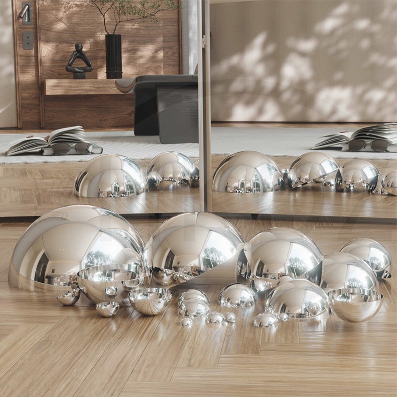 201 Stainless Steel Half Round Ball Hollow Half Round Railing Balls Ø25mm -350mm