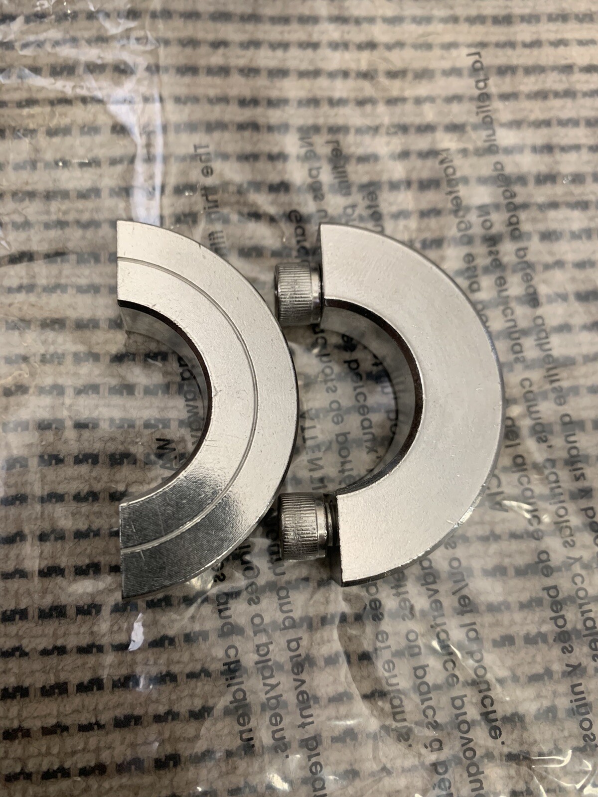 Climax Metal H2C-100-S Shaft Collar, Two Piece, Clamp Style, Stainless Steel, 1″