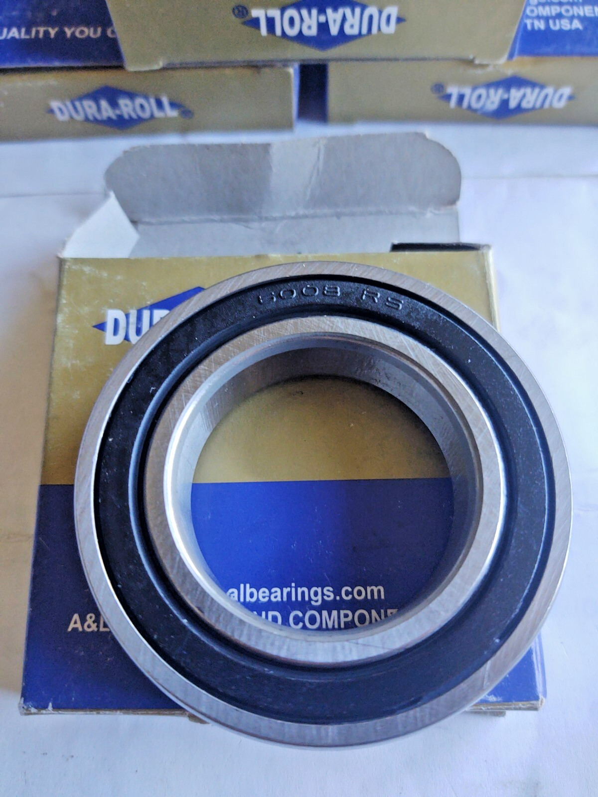 Lot of (4) DURA ROLL 6008 2RS Ball Bearing Rubber Sealed Both Sides NEW