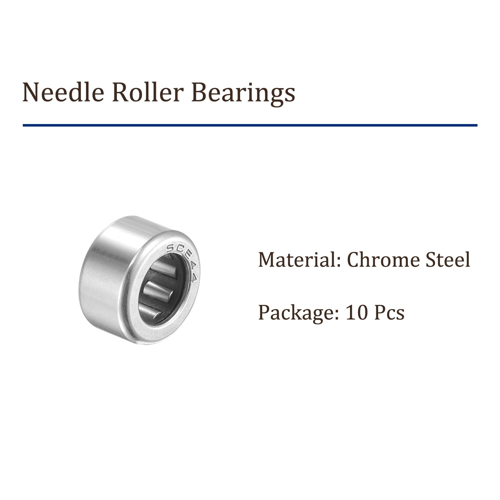 10pcs SCE44 Needle Roller Bearings – [1/4″x7/16″x1/4″] for Gearbox Use