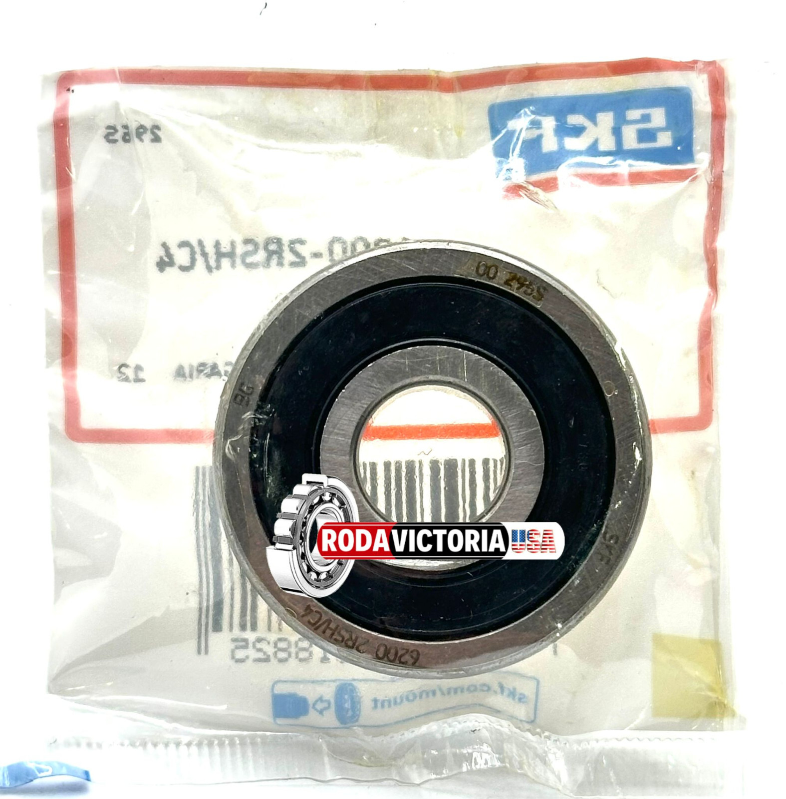 SKF 6200 2RSH C4 DEEP GROOVE BALL BEARING, RUBBER SEALED 10x30x9mm