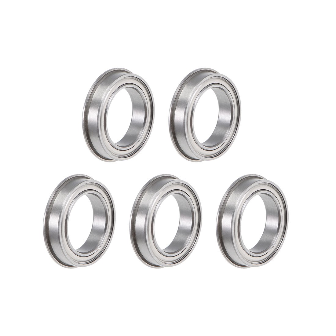F6701ZZ Flanged Ball Bearing 12x18x4mm Shielded Chrome Steel 5pcs