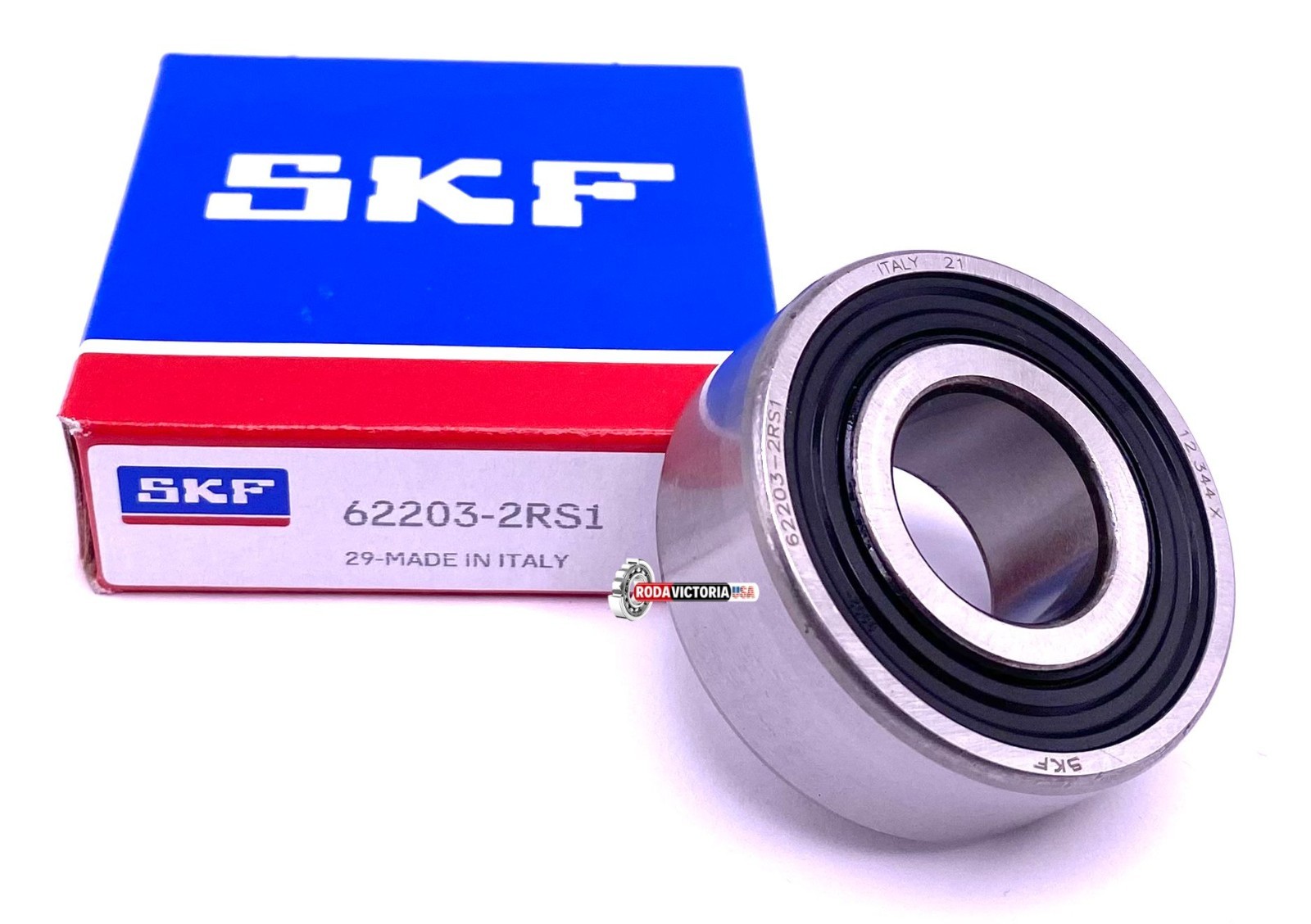 SKF 62203 2RS1 Deep Groove Ball Bearing, Rubber Sealed 17x40x16 mm