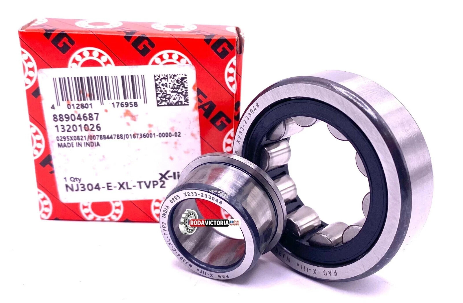 FAG NJ304 E XL TVP2 C4 Cylindrical Roller Bearing 20x52x15 mm