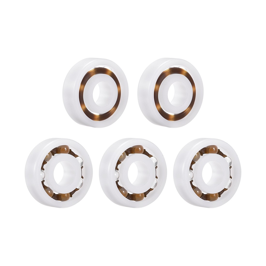 608 Plastic Bearings 8x22x7mm Glass Ball Nylon Cage 5pcs