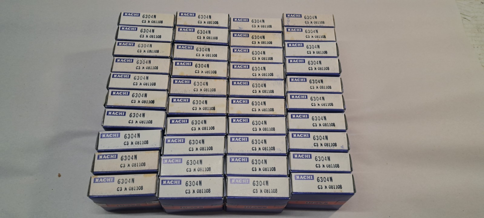 40 x NACHI 6304 C3 DEEP GROOVE BALL BEARING, OPEN TYPE, NO SEALS 20x52x15 mm