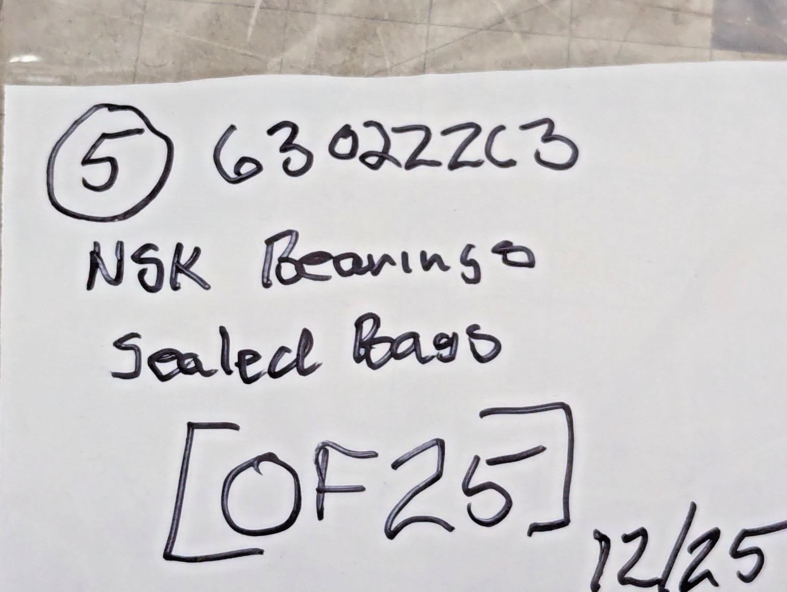 (5) SKF 6302 ZZ C3 DEEP GROOVE BALL BEARING, METAL SHIELDED 15x42x13 mm [OF25]