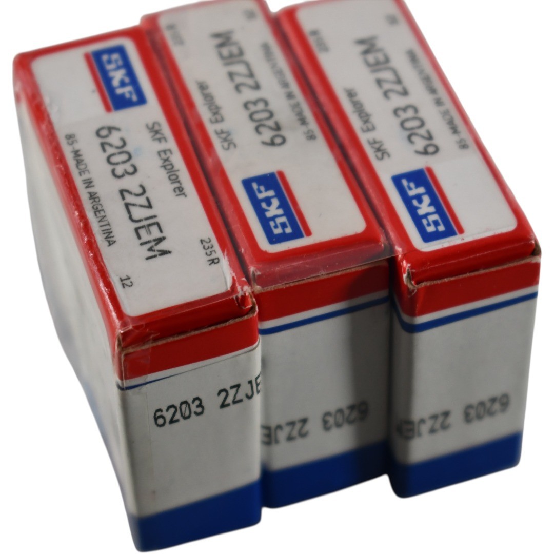 Lot of 3 NEW SKF 6203 2ZJEM Deep Groove Ball Bearing 17mm Bore C3 Shielded