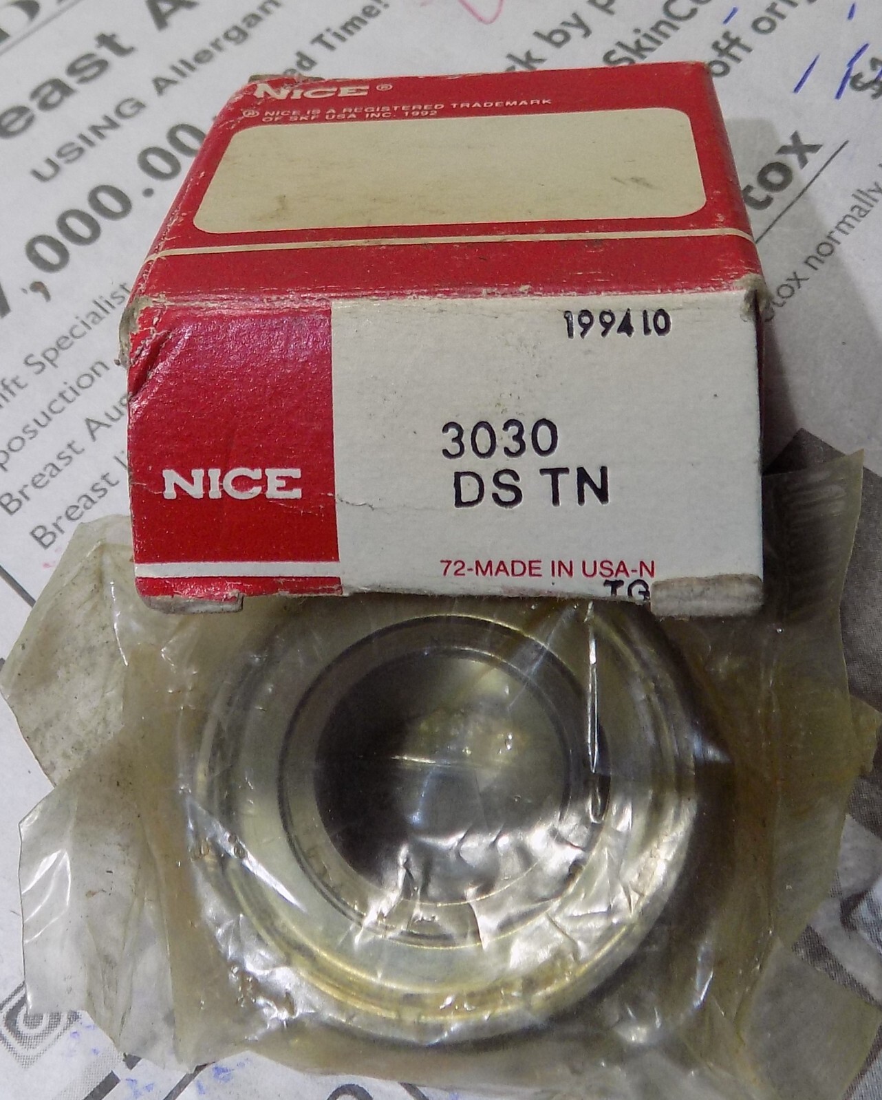 New NICE 3030 DS TNTG18 Steel Seal Ball Bearing 3/4″ ID X 1-5/8″ OD X 1/2″ Wide