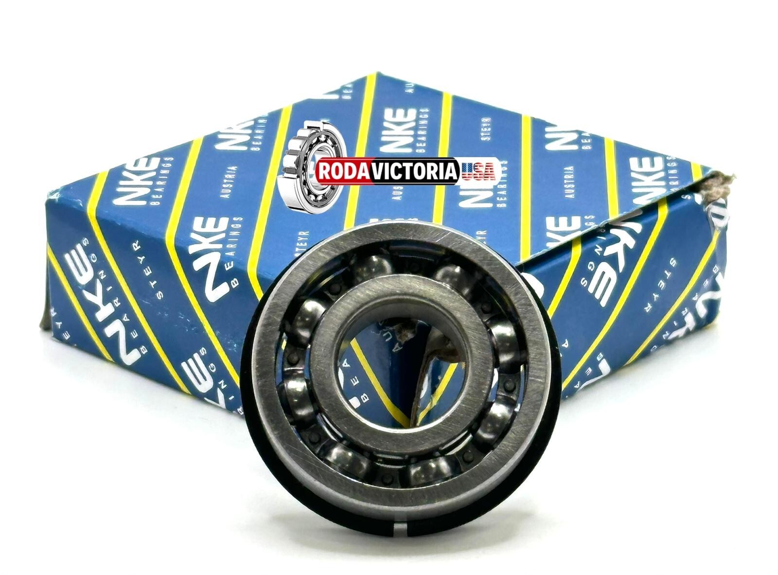 NKE 6004 NR BALL BEARING, OPEN TYPE, NO SEALS + SNAP RING 20x42x12mm