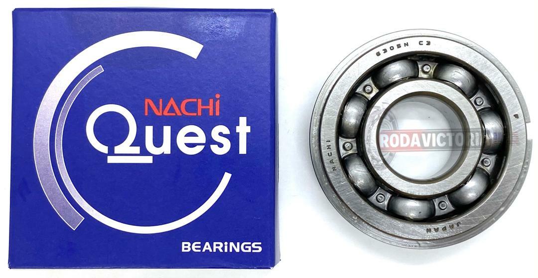 6305 NR C3 NACHI Radial/Deep Groove Ball Bearing – 25mm ID x62mm OD x17mm W Open