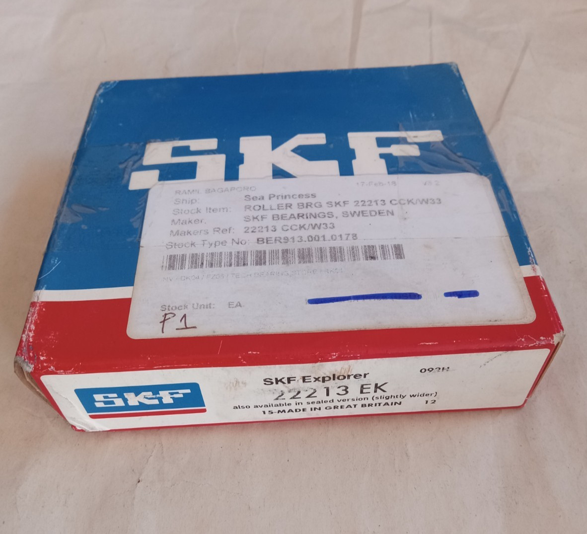 SKF 22213 EK Explorer Spherical Roller Bearing