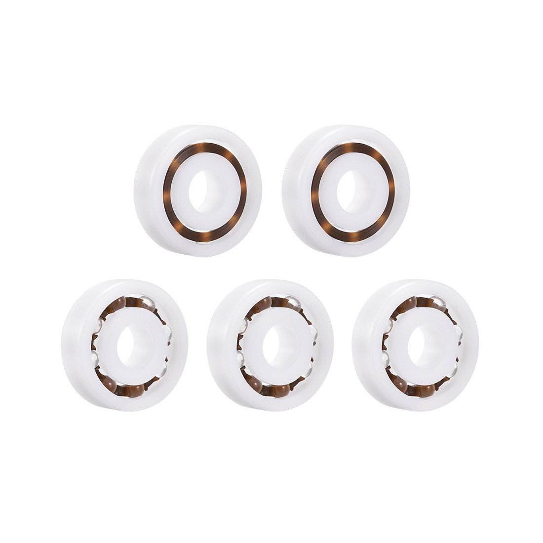 6200 Plastic Bearings 10x30x9mm Glass Ball Nylon Cage 5Pcs