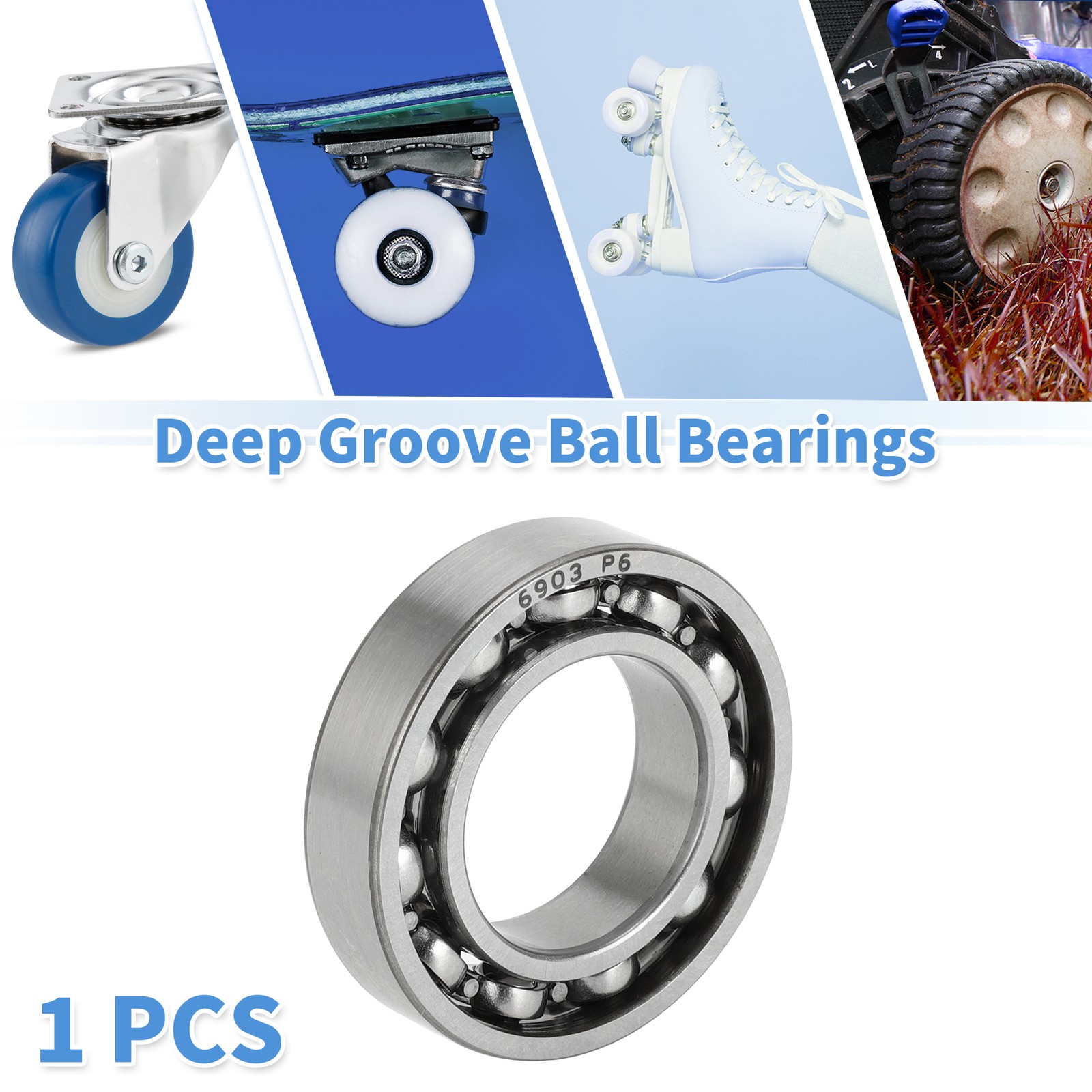 6903 Deep Groove Ball Bearings 17x30x7mm 1 Pc Scooter Skateboard Wheel