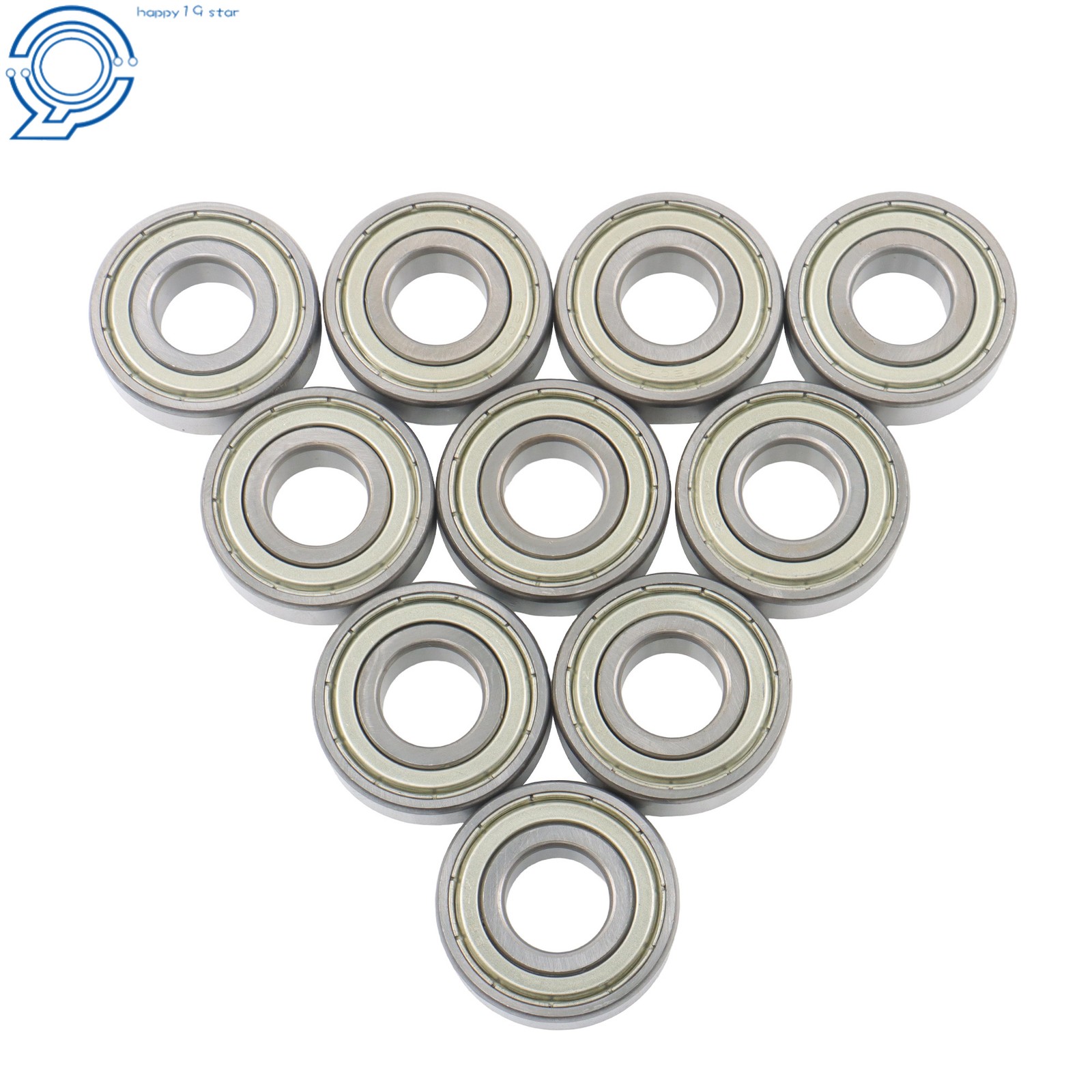 20x47x14mm Ball Bearing 6204-ZZ 10 Pcs Double Shielded Precision Steel