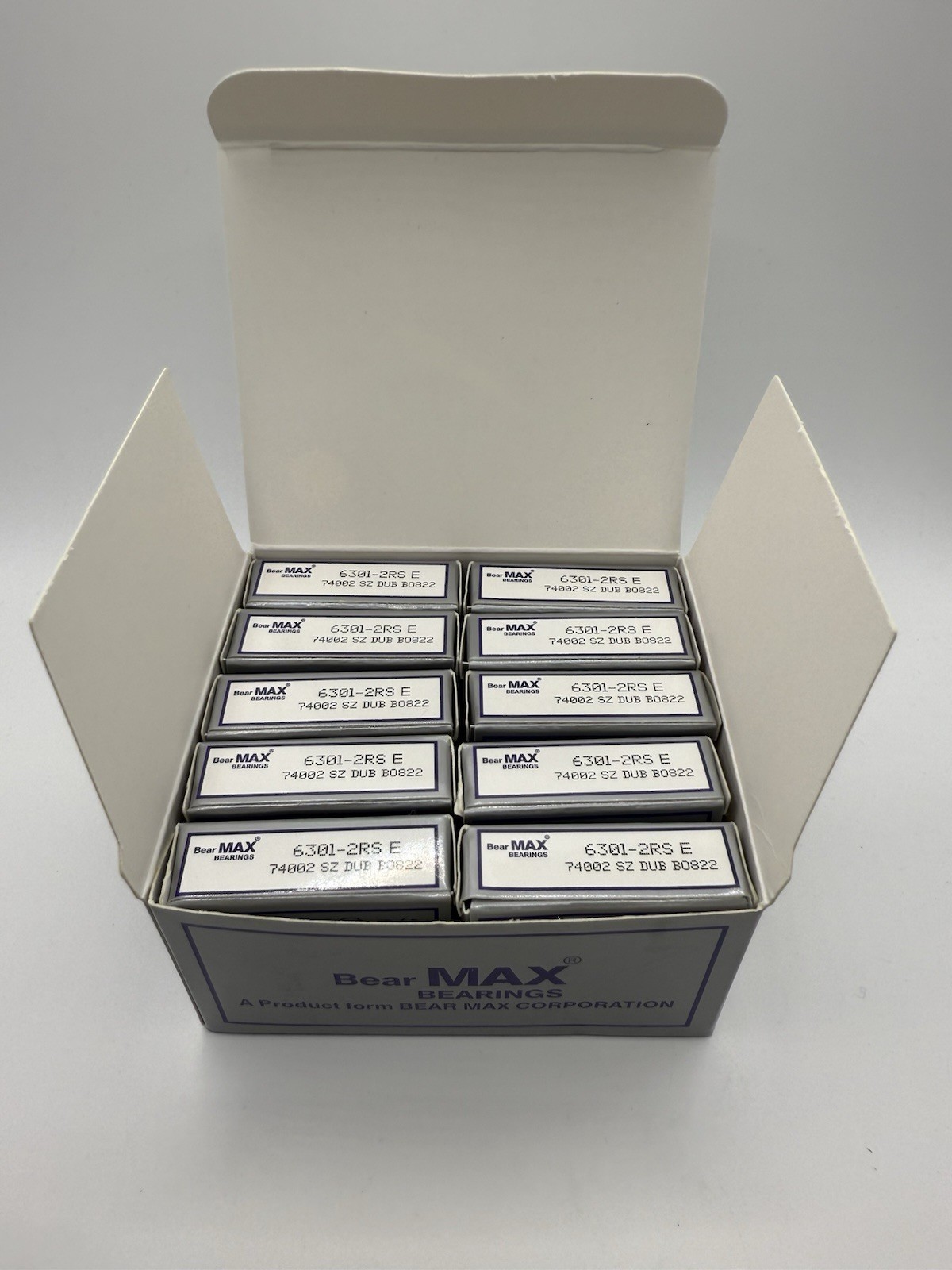 30 pcs BearMAX 6301-2RS EMQ 12x37x12mm Dbl Rubber Seal DG Ball Bearings 63012RS