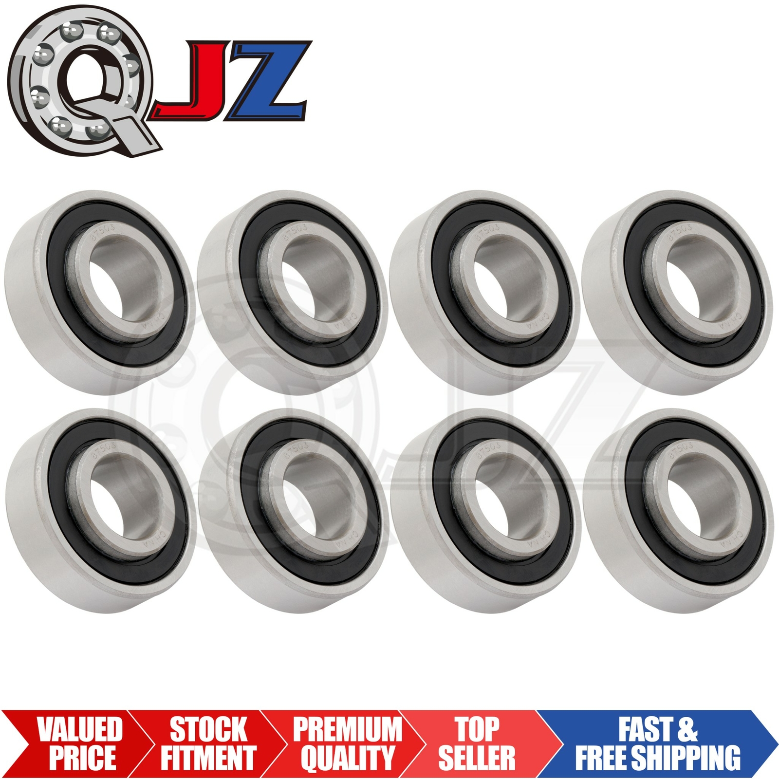 [Qty.8] 87503 Agricultural Felt-Seal Bearing [17mm Bore x 40mm OD x 0.472in W]