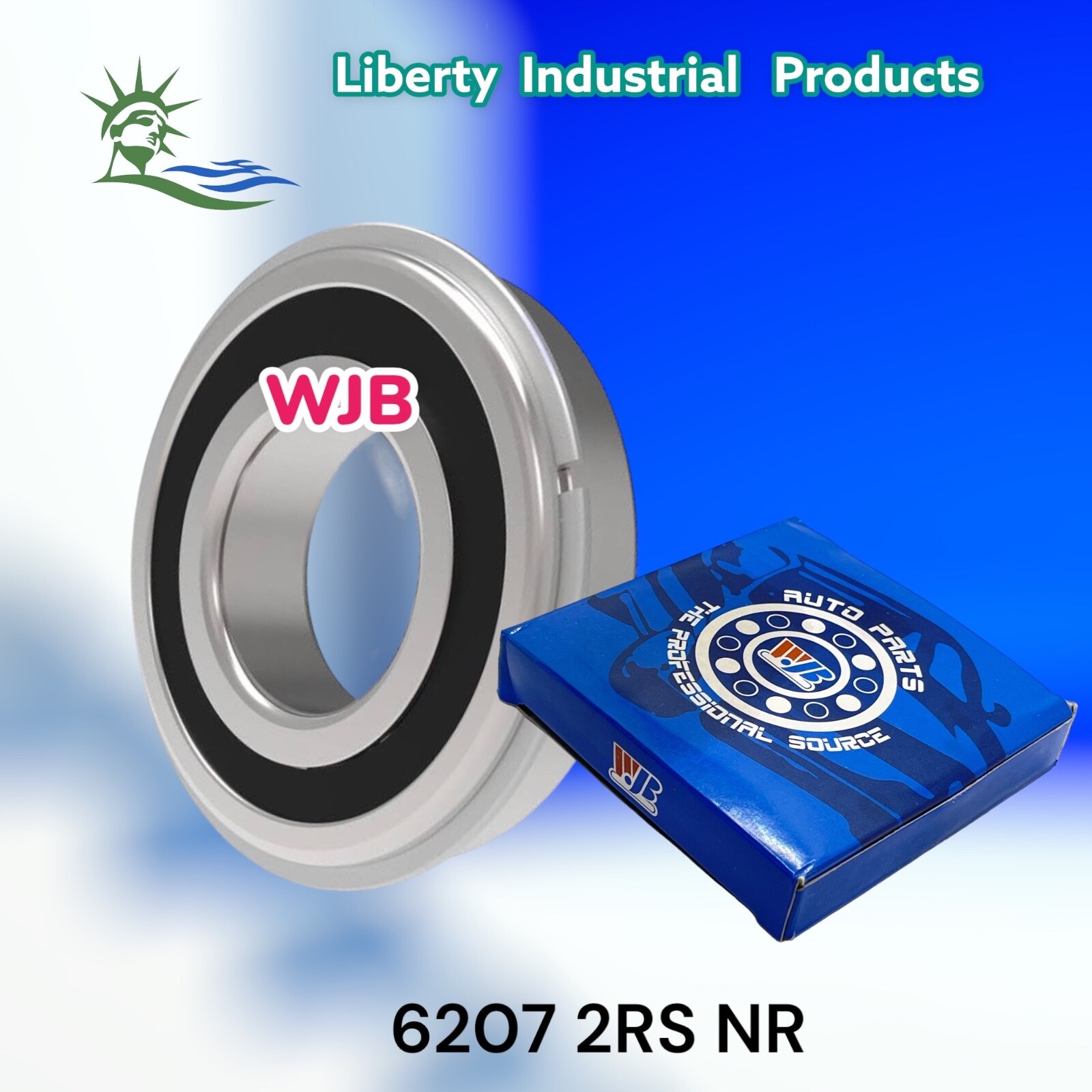 6207-2RS-NR Radial/Deep Groove Bearing w/Snap-Ring [35mm x 72mm x 17mm] By PBS