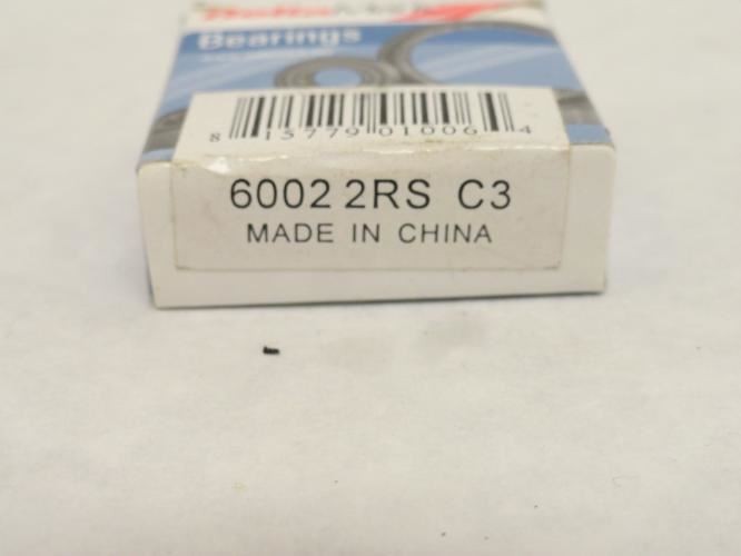 184141 New-No Box; MFG- 6002-2RS-C3 Ball Bearing 15mm ID x 32mm OD x 9mm Wide