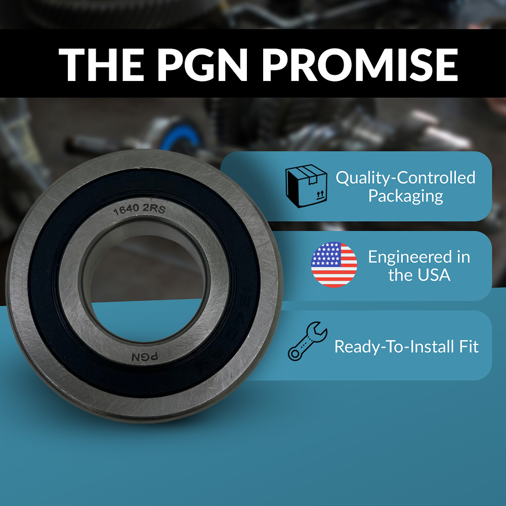PGN (2 Pack) 1640-2RS Bearing – Lubricated Chrome Steel Sealed Ball Bearing