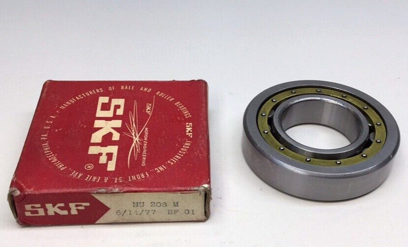 SKF NU 208 M Cylindrical Roller Bearing 40mm ID X 80mm OD X 18mm W NU-208-M