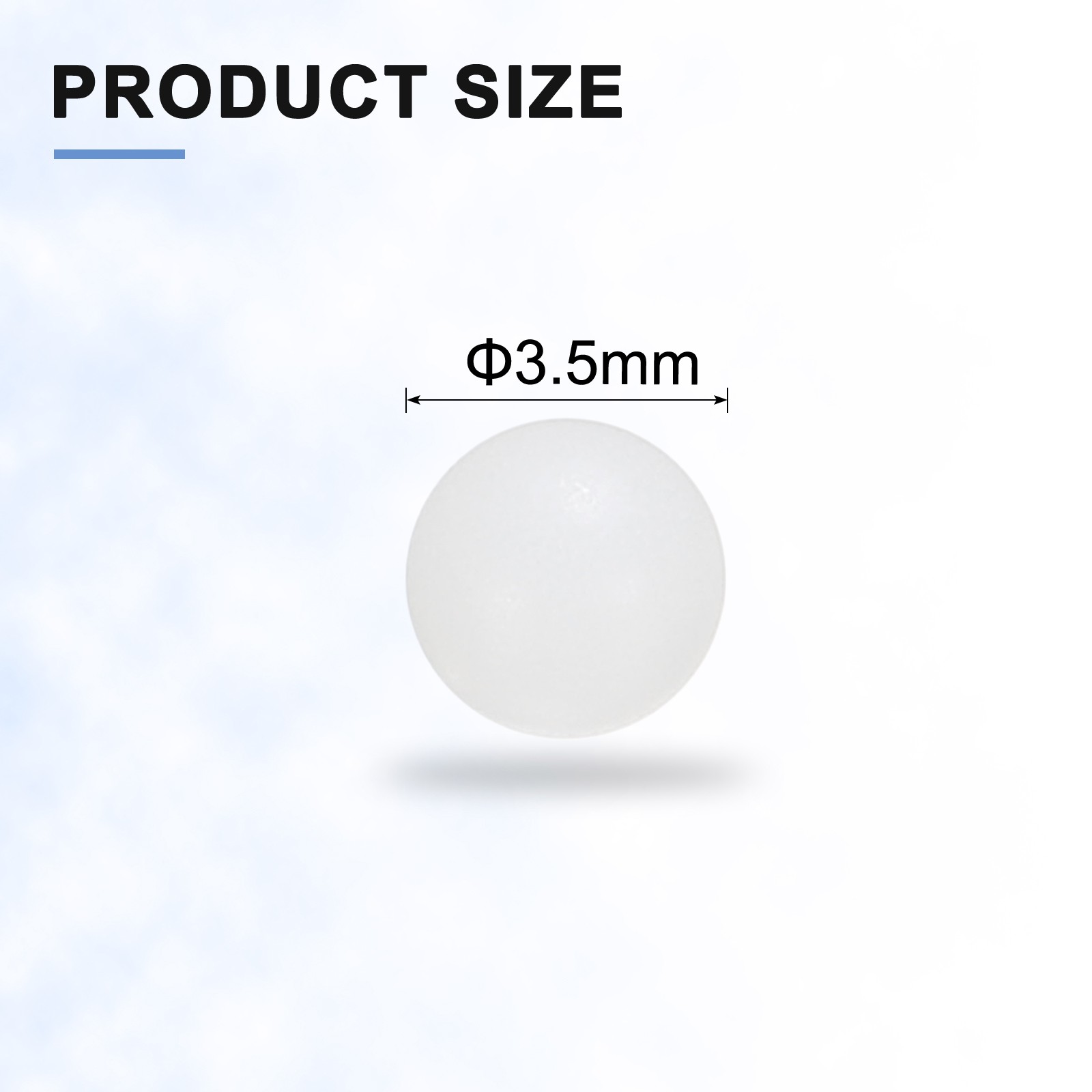 100Pcs, Nylon Bearing Balls 3.5mm Solid Plastic Balls G1 Precision White