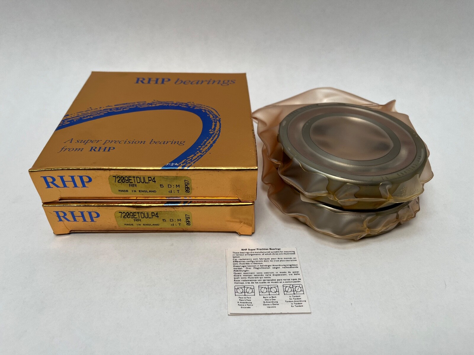 RHP 7209ETDULP4 Bearing 45x85x19 mm 7209-E-T-DUL-P4 B7209X3TADUEP7 England 2 Pcs