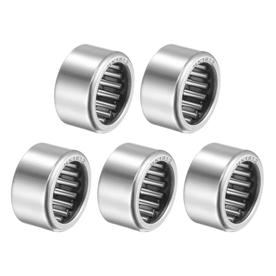 HK1612 Needle Roller Bearings 16mm x 22mm x 12mm Chrome Steel Open End 5pcs