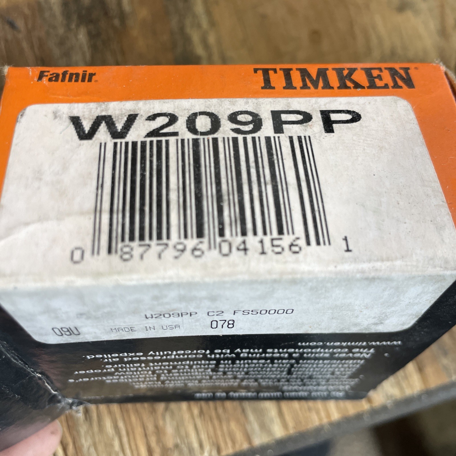 *new* Timken FAFNIR W209PP ANGULAR CONTACT BEARING