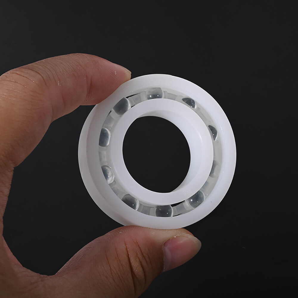 POM Plastic Bearing Glass Ball / Deep Groove Ball Bearings Various Sizes