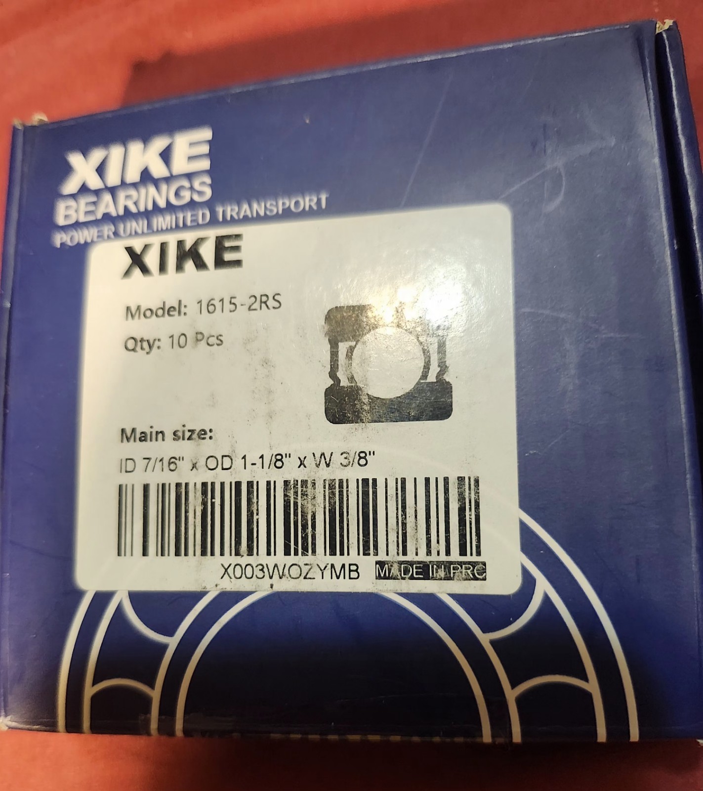 Xike-1615-2RS Ball Bearing 7/16″ x 1-1/8″ x 3/8″ 1615 2RS Rubber Sealed (Qty 14)