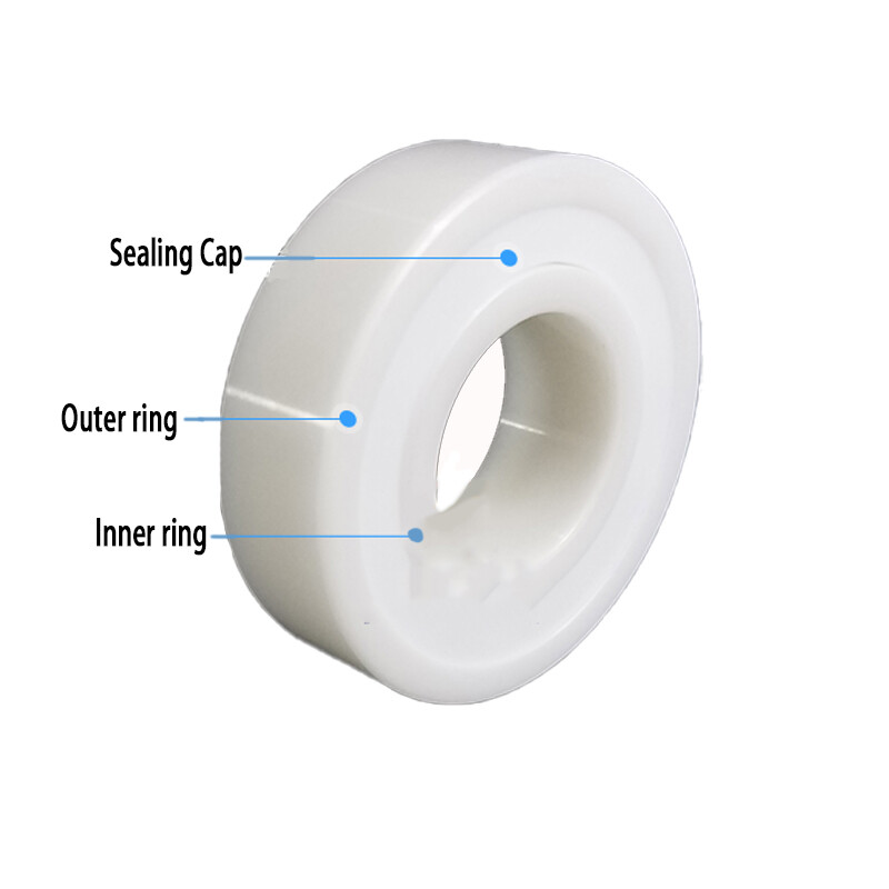 ZrO2 Zirconia Full Ceramic Ball Bearing Double Sealed Resistant Corrosion