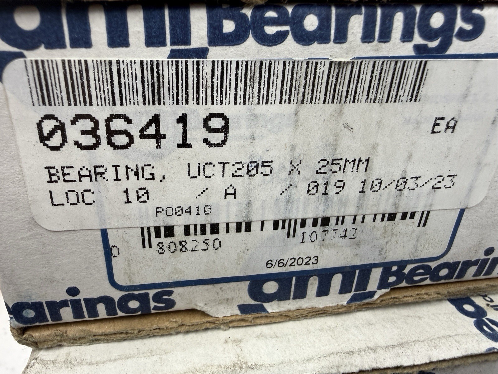 (5) AMI UCT205 X 25MM Take-Up Ball Bearing Units- Side Mount- Brand New In Box