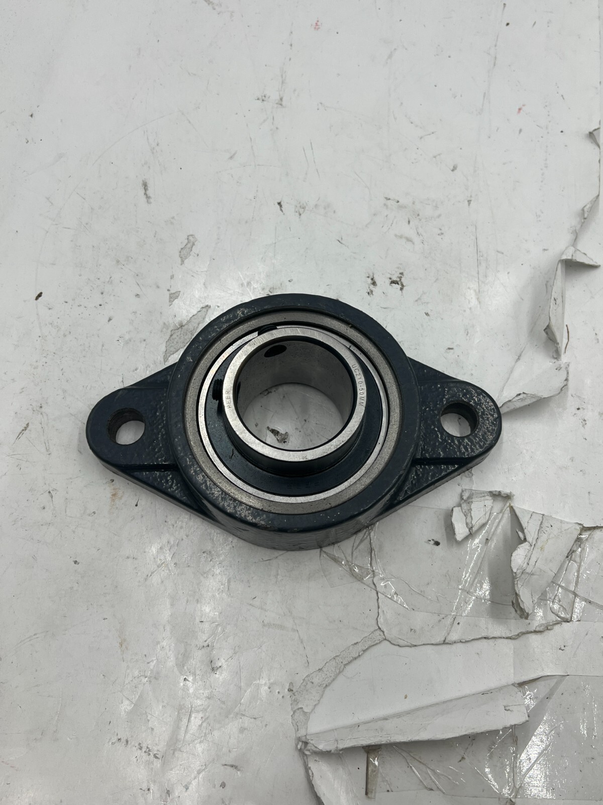 PEER OEM 2-Bolt Mounted Ball Bearing, Cast Iron 50mm Bore Dia UC210-50MM
