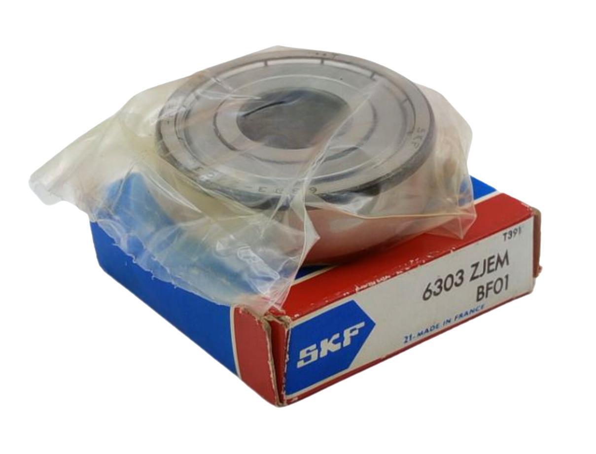 Lot of (3) SKF 6303 ZJEM Deep Groove Ball Bearing 0.669″ x 1.85″ x 0.551″