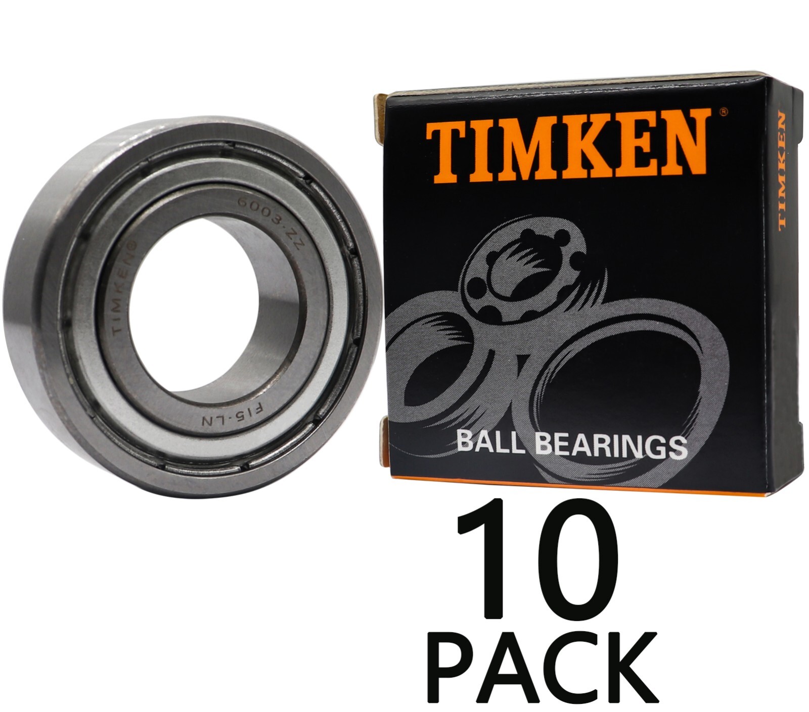 (10 PACK)TIMKEN 6003-ZZ 6003-2Z 17X35X10MM Double Metal Seal Ball Bearings