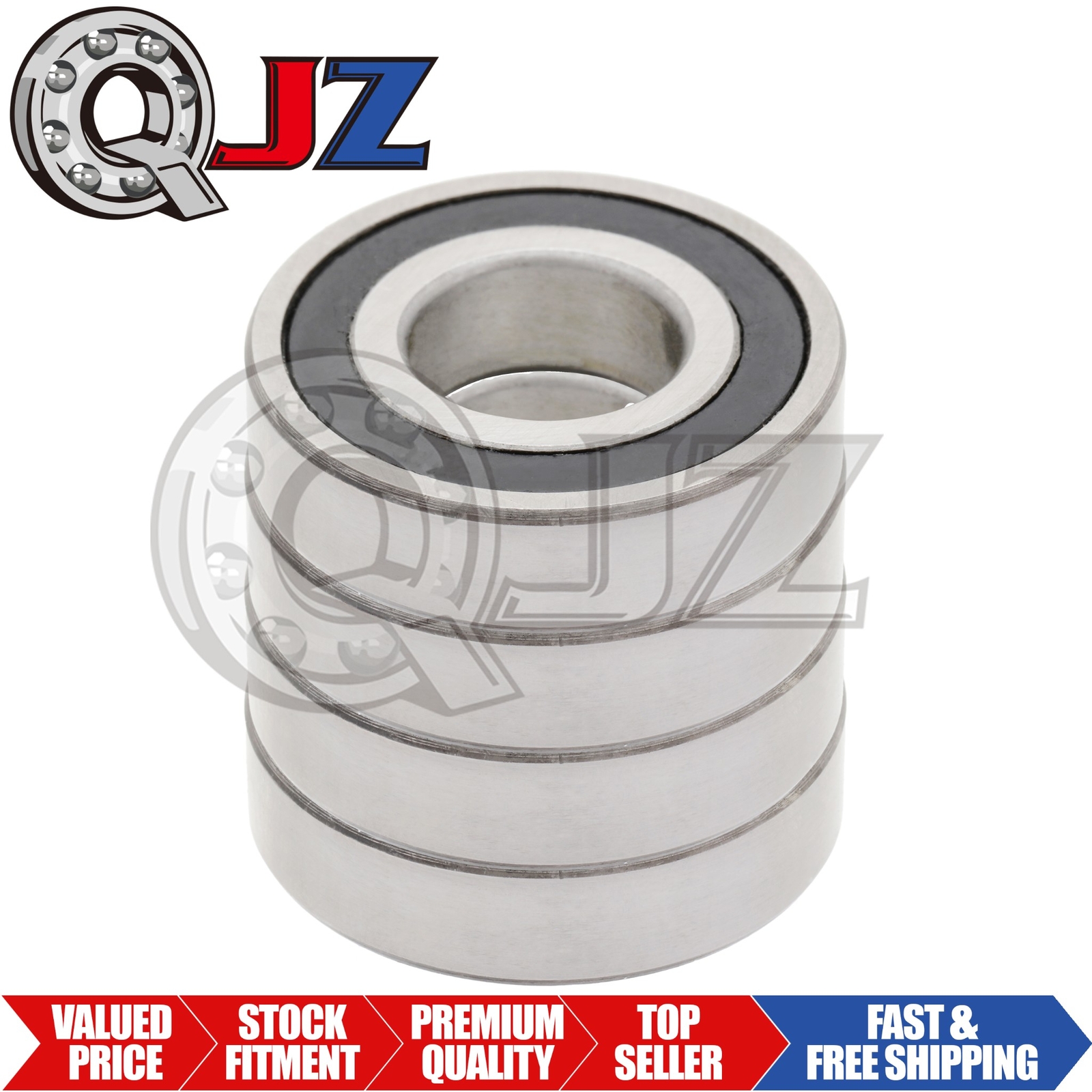 [4-Packs] R14-2RS Radial/Deep Groove Bearing [0.875″ ID x 1.875″ OD x 0.50″ W]