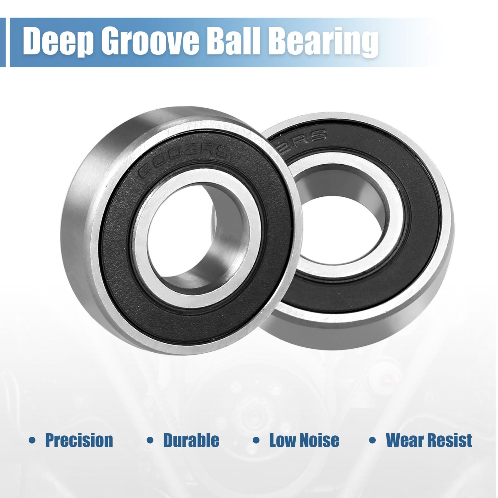 6002-2RS Ball Bearings Double Sealed 15mmx32mmx9mm High Carbon Steel Z1