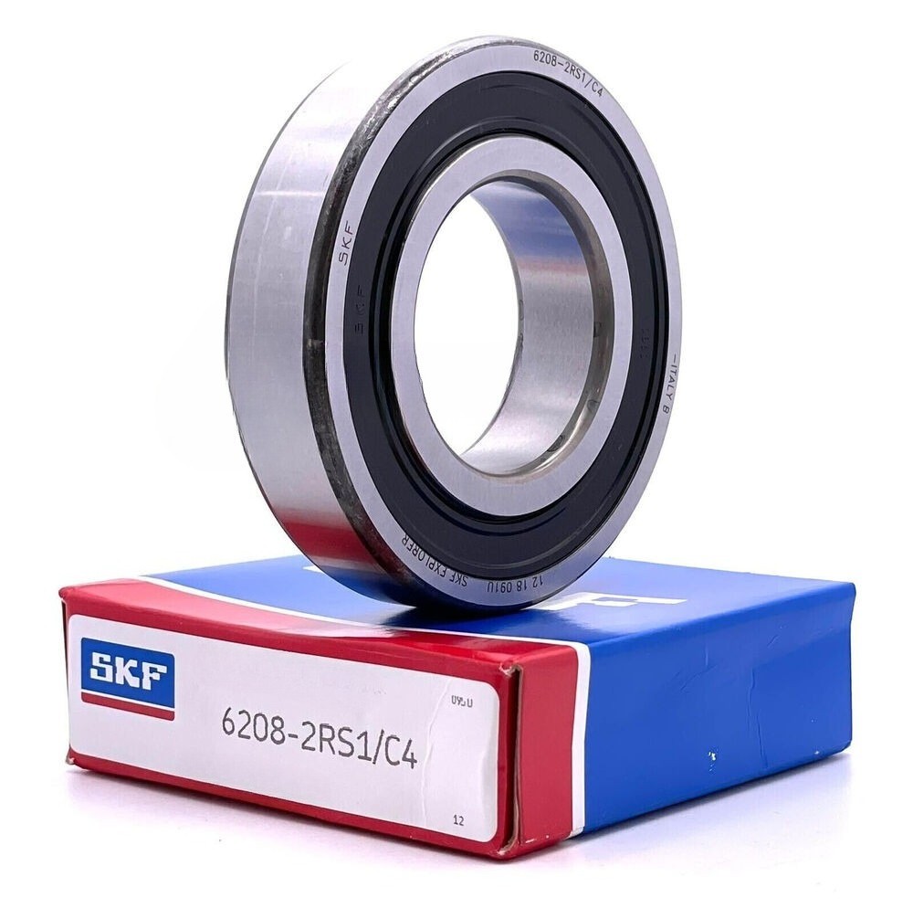 SKF 6208 2RS1 C4 DEEP GROOVE BALL BEARING, RUBBER SEALED 40x80x18 mm