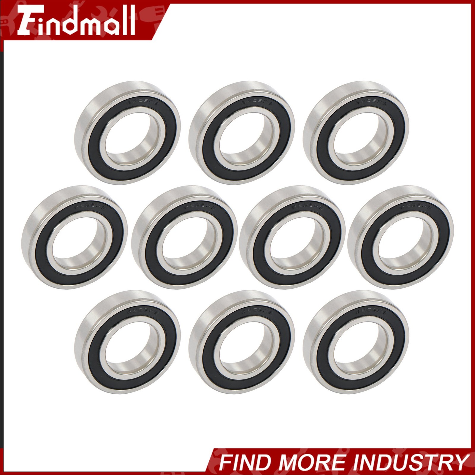 Findmall 6209-2RS Deep Groove Bearings 10 Pack 45mm x85mm x19mm Rubber Sealed