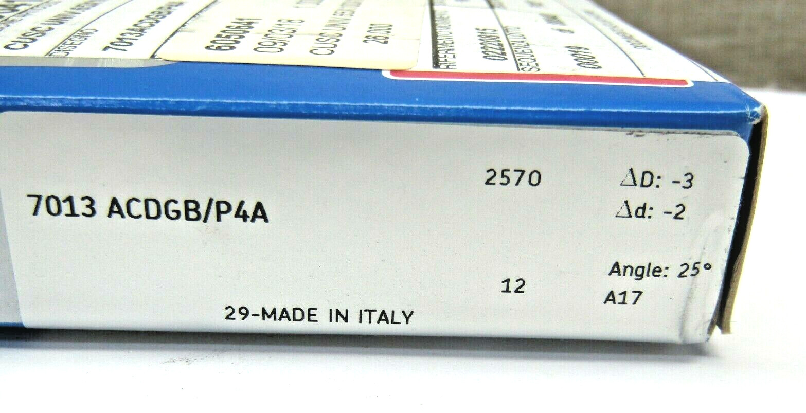 SKF 7013ACDGB/P4A Super Precision Bearing 65mm x 100mm x 18mm NEW IN BOX