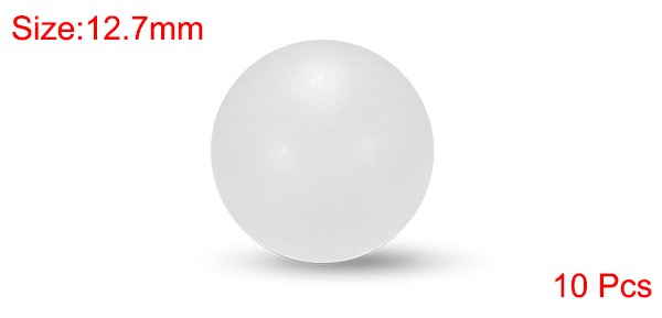 1/2-inch PP Solid Plastic Balls, Precision Bearing Ball 10pcs