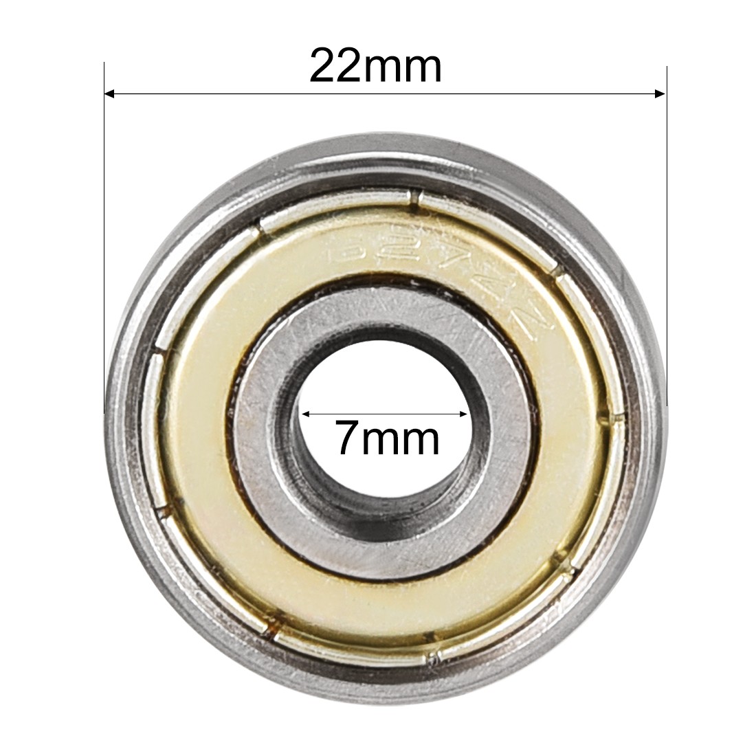 10pcs 627ZZ Double Shielded 627-2Z 80027 Deep Groove Ball Bearing Carbon Steel